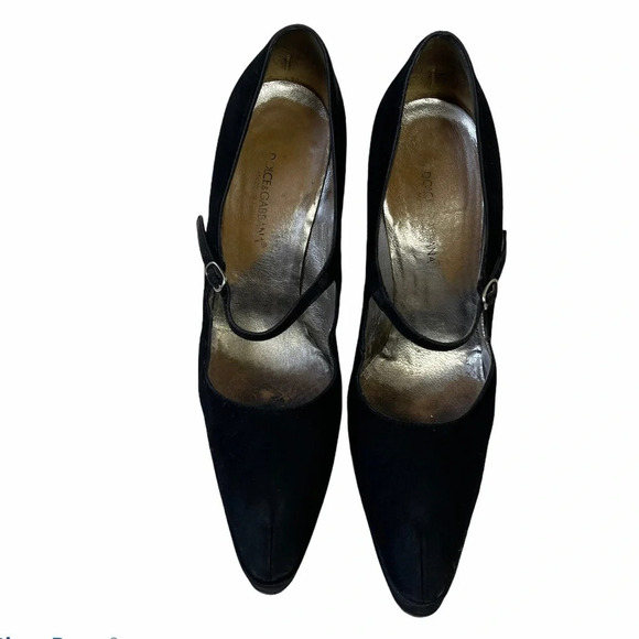 Dolce & Gabbana Suede Platform Mary Jane Heels - Picture 2 of 11
